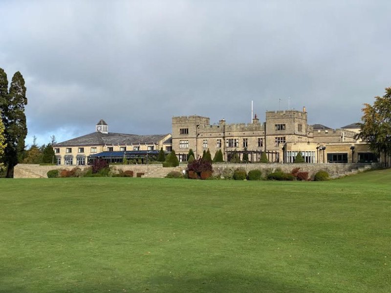 Slaley Hall - our home for the two very enjoyable days - despite the wind!